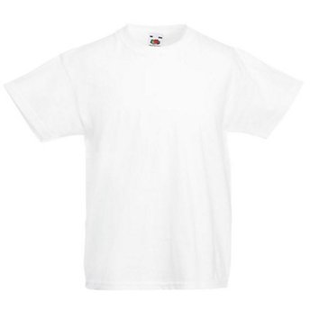 Fruit Of The Loom Kinder Valueweight T Shirt Wit